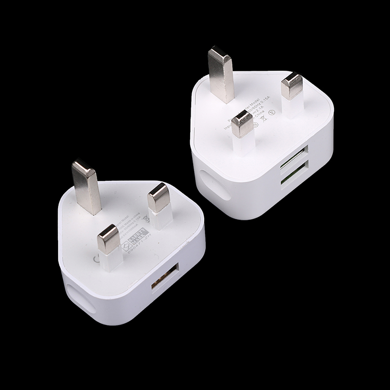 Tablet Accessories Uk - محول قابس بريطاني ثلاثي الأقطاب مع