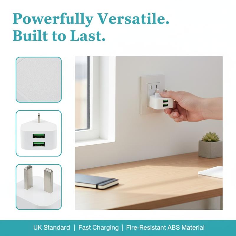 شاحن حائط بريطاني ثلاثي الأقطا - مراجعة Tablet Accessories Uk وسعره
